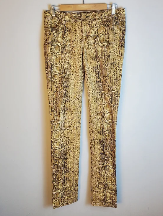 Tory Burch Women’s Super Skinny Jeans Snakeskin Print Size 29 - Picture 4 of 16